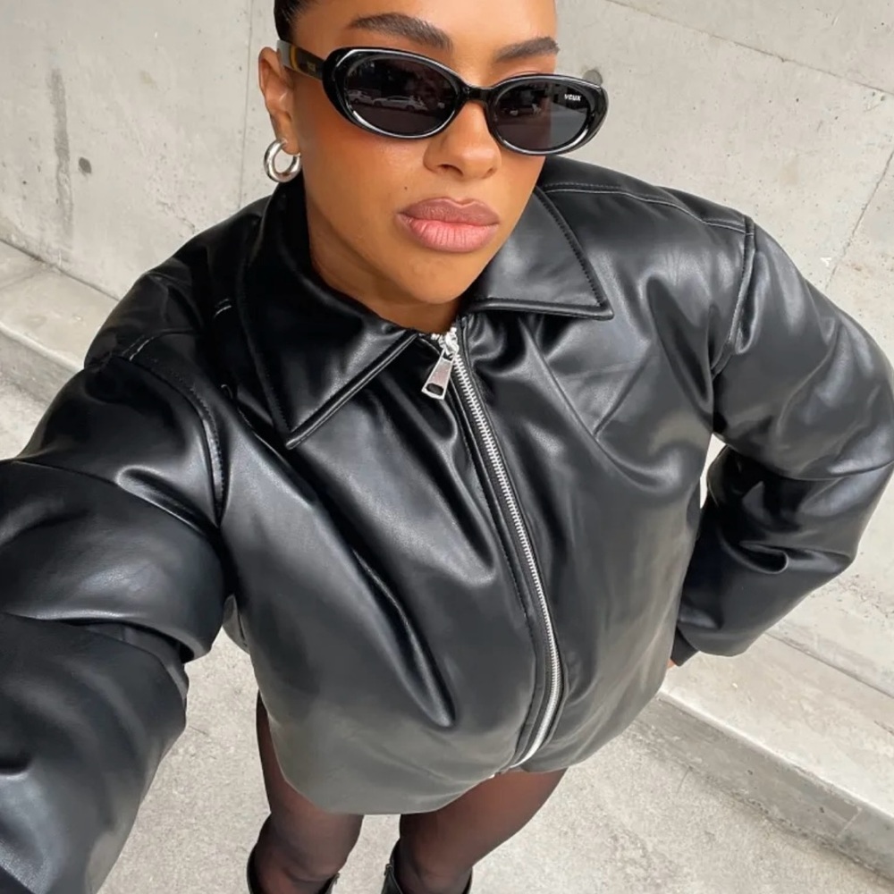 Black Leather Women's Jacket